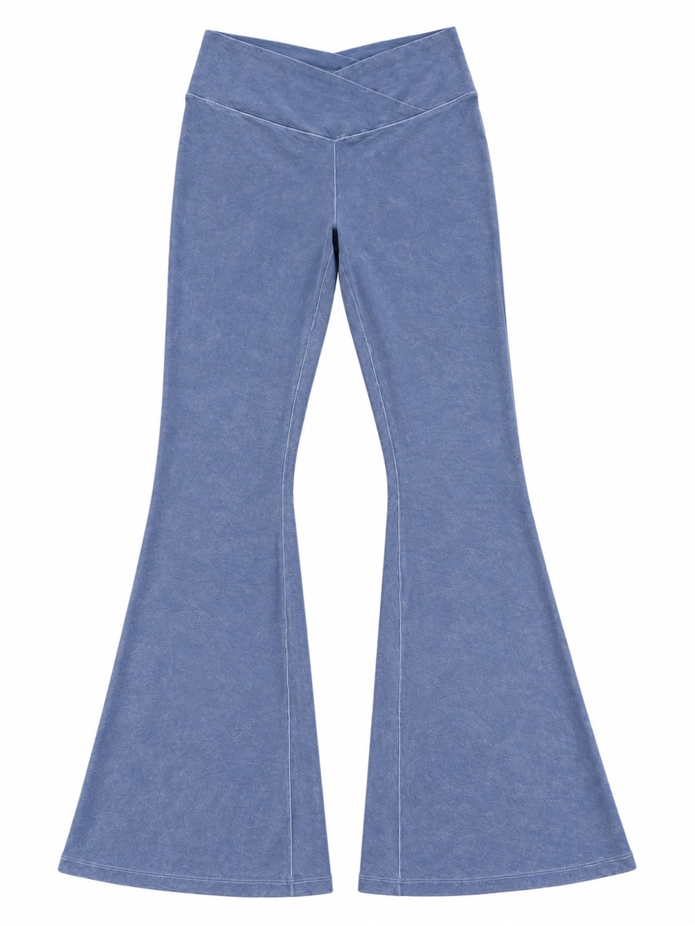 aerie Washed Blue Flare Leggings with Crossover Waist